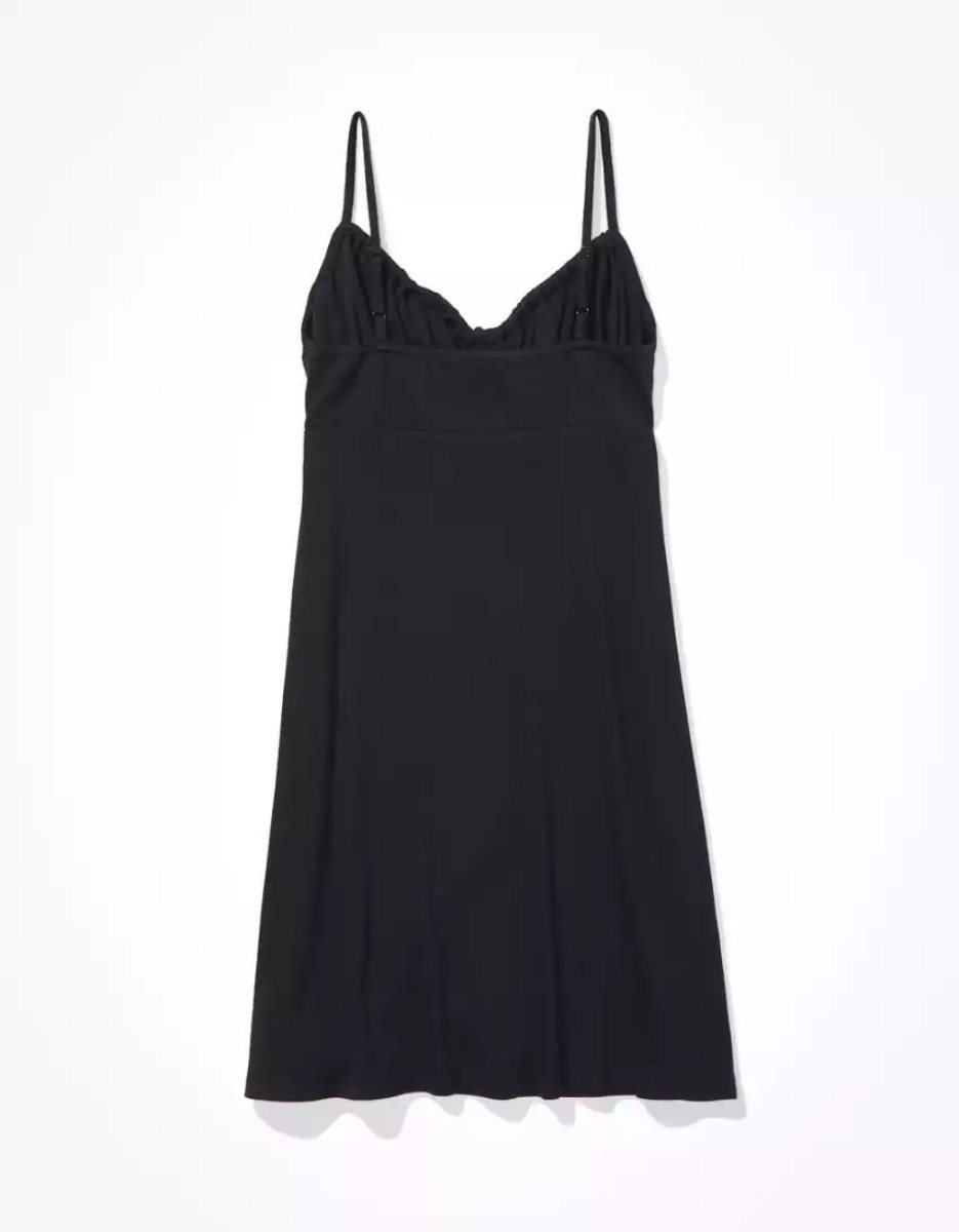 Mini Robe American Eagle AE Ruched Knit Noir Femme | KTC-78542509